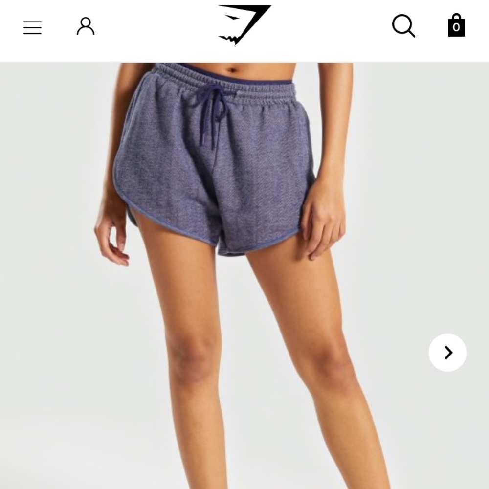 Gymshark Heather Dual Band Shorts in Blue Marl